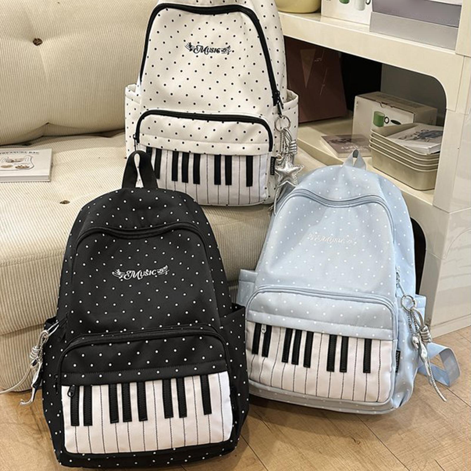 Fashion Backpack Women - Travel Backpack | Piano Print Large