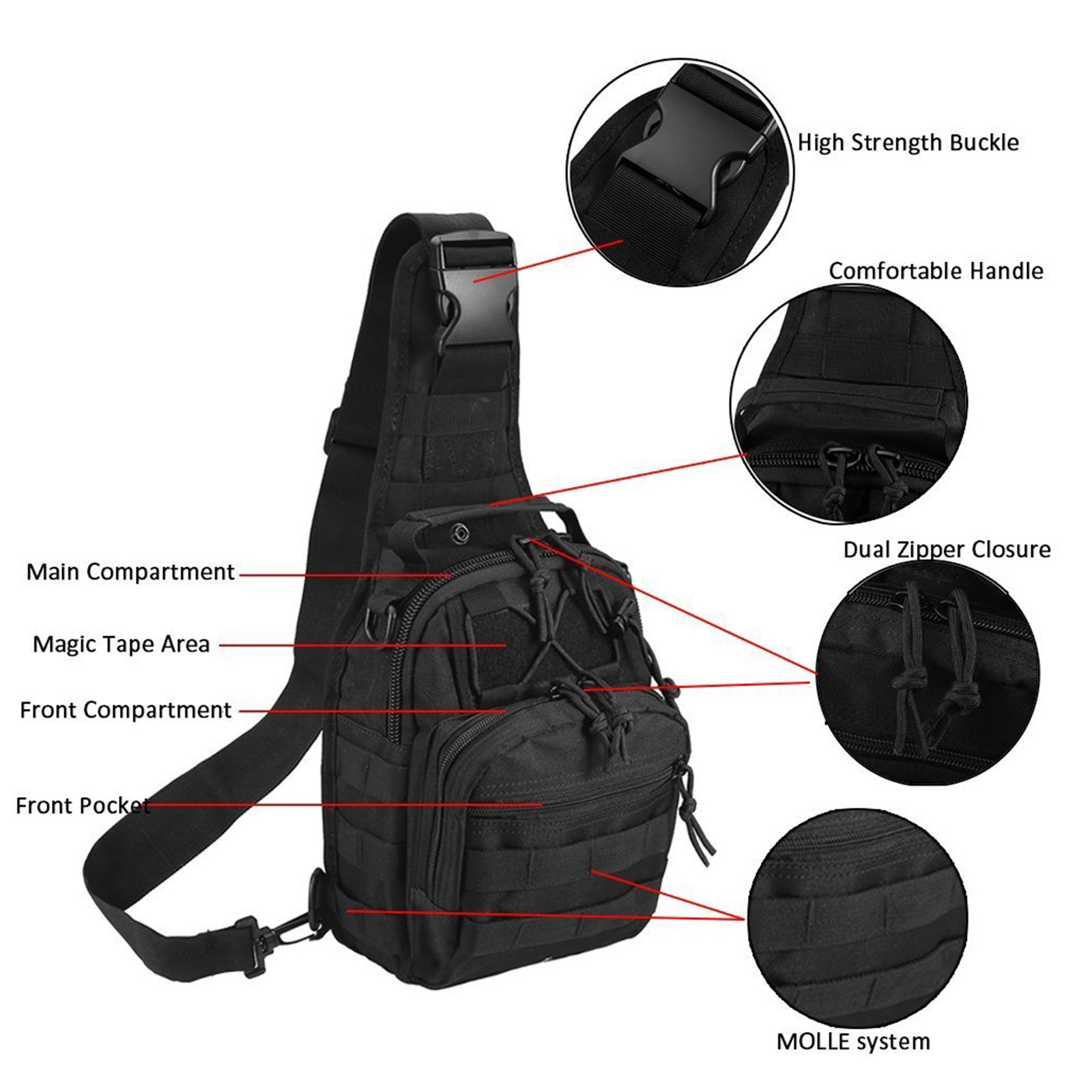 Nylon Tactical Sling Backpack  - Hiking Backpack Waterproof ulasan dan harga
