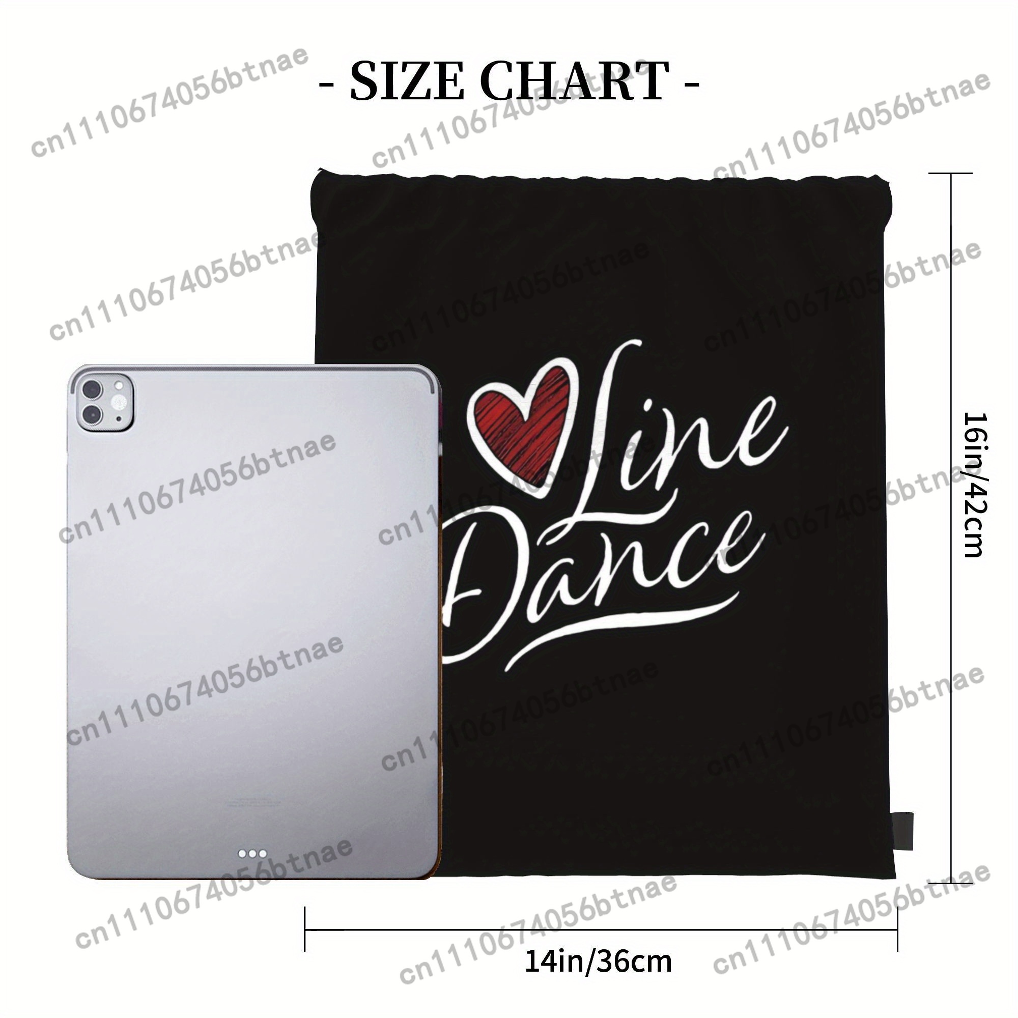 LOVE Line Dance Drawstring Bag - Drawstring Gym Bag ulasan dan harga