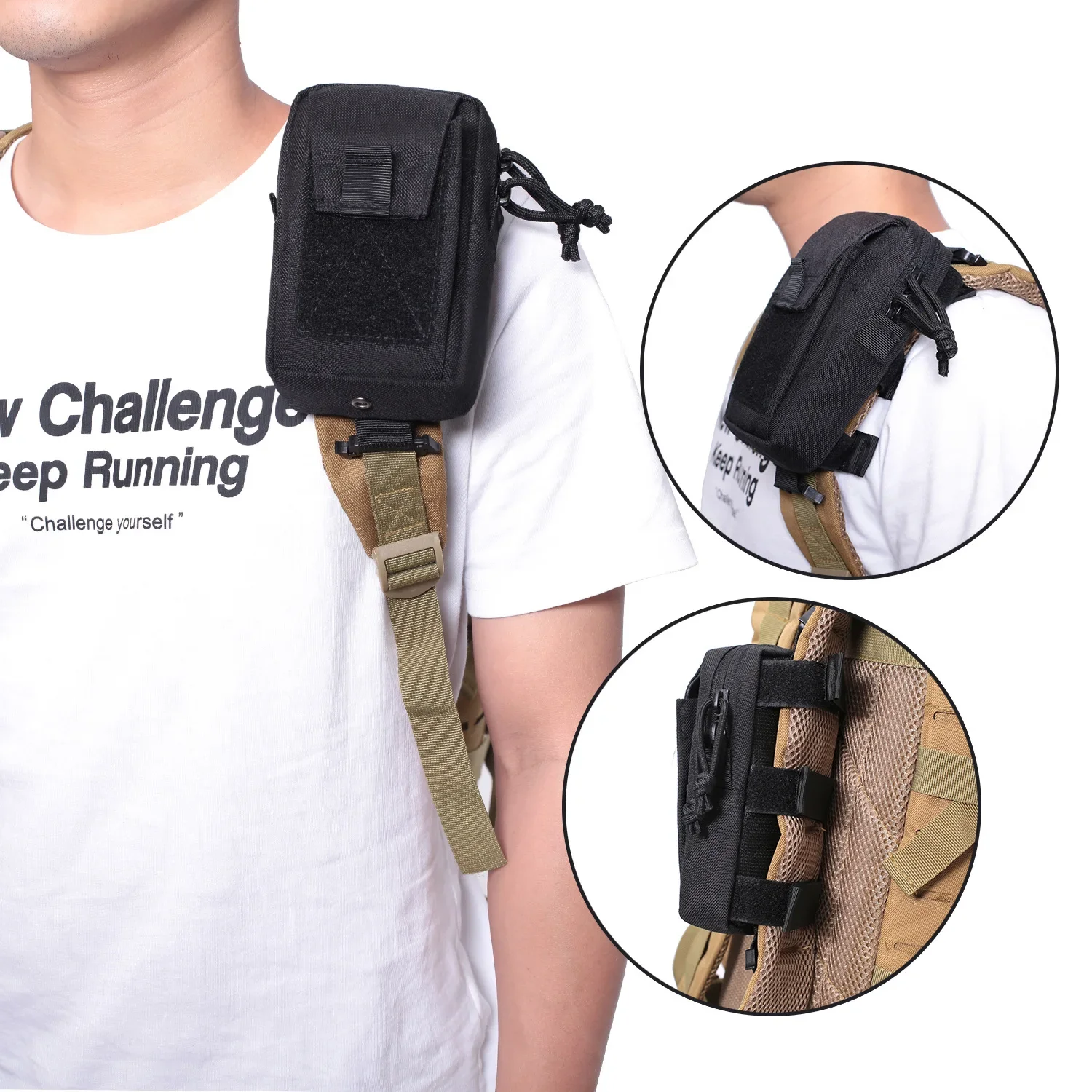 Molle Backpack Strap Phone Hol - Backpack Insert Organizer ulasan dan harga