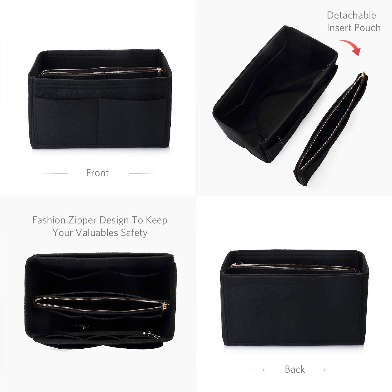 Felt Purse Organizer Insert -  - Backpack Insert Organizer ulasan dan harga