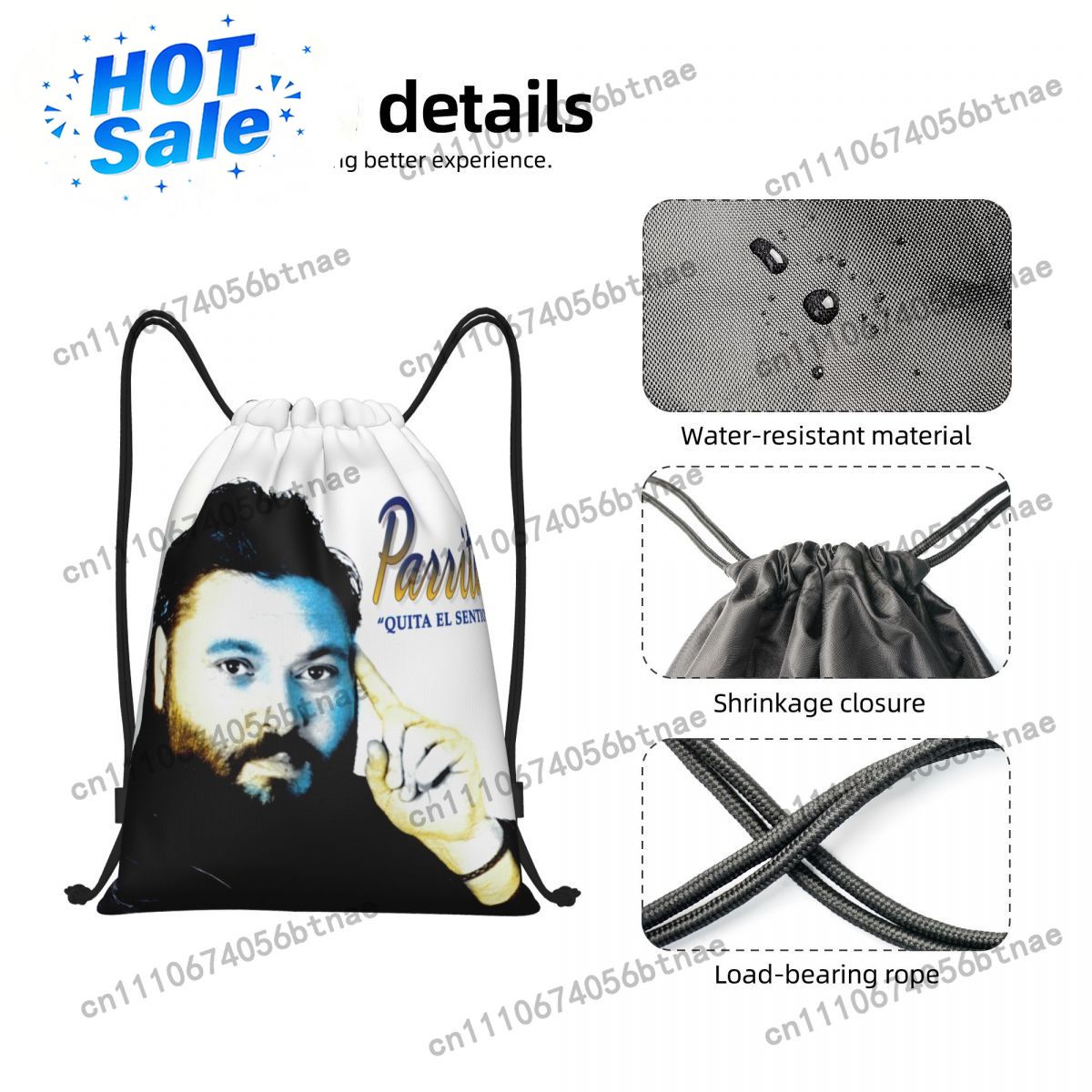 Custom Vicente De Castro Parri - Drawstring Gym Bag ulasan dan harga